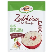CERBONA GLUTÉNMENTES, LAKTÓZMENTES, MEGGYES-VANÍLIÁS ZABKÁSA 50 G