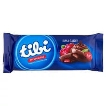 TIBI ÉTCSOKOLÁDÉ MEGGYES ÉS CSOKOLÁDÉS KRÉMES 90 G