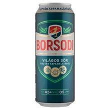 Borsodi világos sör 4,5% 0,5 l