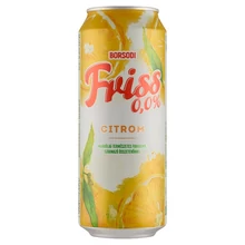 BORSODI FRISS 0,0% CITROM ÍZŰ ITAL ÉS ALKOHOLMENTES VILÁGOS SÖR KEVERÉKE 0,5 L