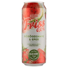 Borsodi Friss 0,0% görögdinnye-eper ízű ital és alkoholmentes világos sör keveréke 0,5 l 