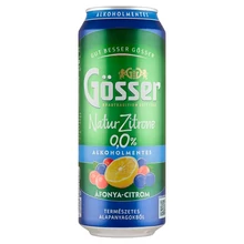 GÖSSER NATUR ZITRONE ÁFONYA-CITROM ÍZŰ ALKOHOLMENTES SÖRITAL 0,0% 500 ML