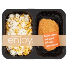 SPAR ENJOY RÁNTOTT CSIRKEMELL SZELET KUKORICÁS JÁZMIN RIZZSEL 285 G