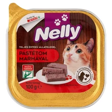 NELLY PÁSTÉTOM MARHÁVAL, TELJES ÉRTÉKŰ ÁLLATELEDEL FELNŐTT MACSKÁK SZÁMÁRA 100 G