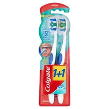 COLGATE 360° WHOLE MOUTH CLEAN KÖZEPES SÖRTÉJŰ FOGKEFE NYELVTISZTÍTÓVAL 2 DB