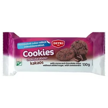 DETKI COOKIE KAKÓS CUKORMENTES OMLÓS KEKSZ CSOKI DARABOKKAL 130G