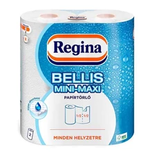 REGINA BELLIS HÁZTARTÁSI PAPÍRTÖRLŐ MINI-MAXI 3 RÉTEGŰ 2 TEKERCS