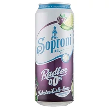 SOPRONI RADLER FEKETERIBIZLI-LIME ALKOHOLMENTES SÖRITAL 0,5 L DOBOZ