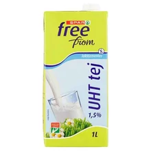 SPAR FREE FROM UHT LAKTÓZMENTES, ZSÍRSZEGÉNY TEJ 1,5% 1 L
