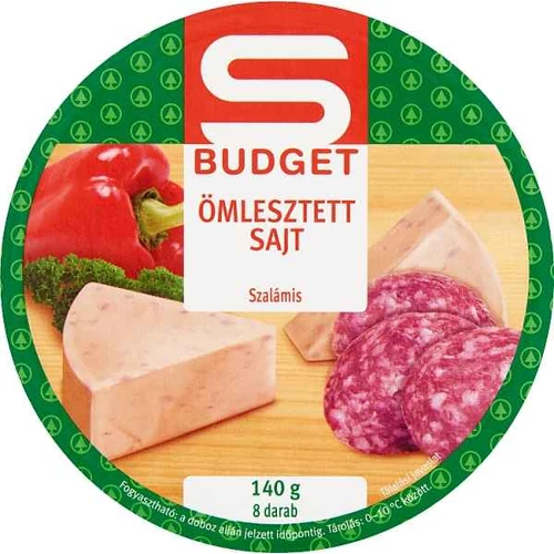 S-BUDGET ÖMLESZTETT CIKK SAJT TÉLISZALÁMIS 140G