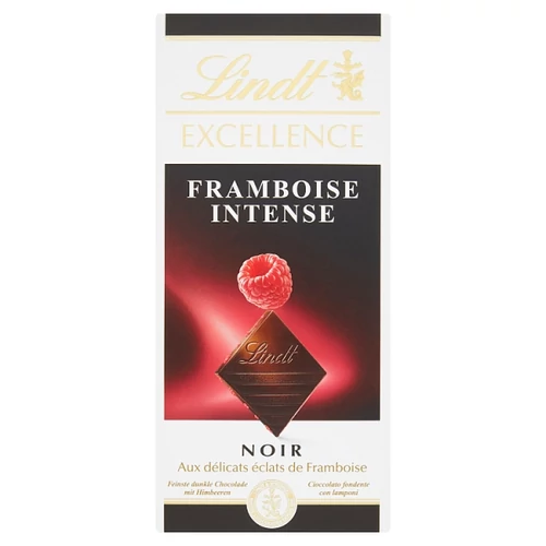 LINDT EXCELLENCE EXTRA ÉTCSOKOLÁDÉ MÁLNÁVAL 100 G 