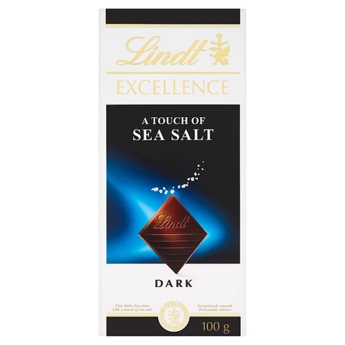 LINDT EXCELLENCE A TOUCH OF SEA SALT FINOM KESERŰ CSOKOLÁDÉ TENGERI SÓVAL 100 G
