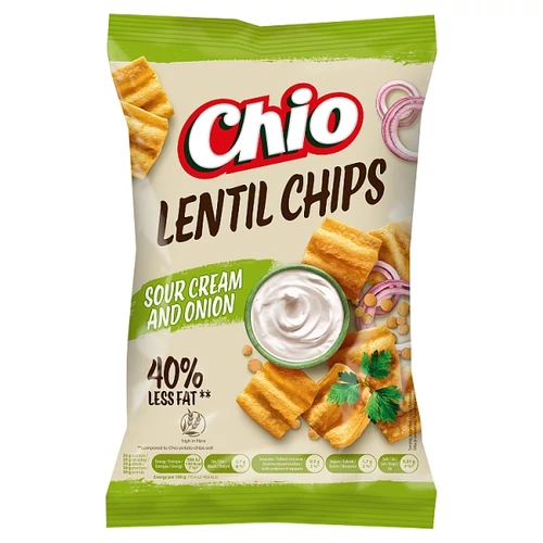CHIO HAGYMÁS-TEJFÖLÖS ÍZŰ LENCSE CHIPS 65 G