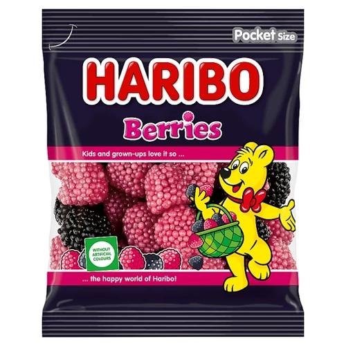 HARIBO BERRIES ZSELÉCUKORKA DEKORÁCIÓS CUKORKÁVAL 100 G