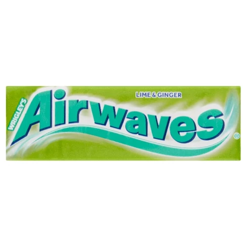 AIRWAVES LIME- ÉS GYÖMBÉR-ÍZŰ CUKORMENTES RÁGÓGUMI ÉDESÍTŐSZERREL 14 G