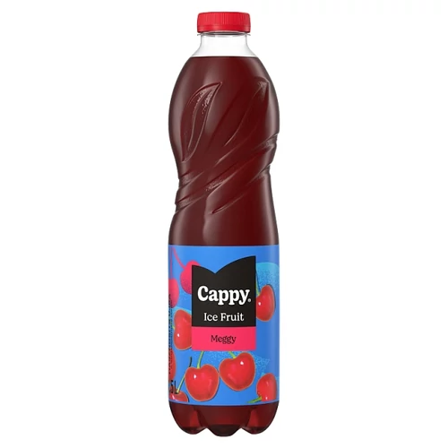 CAPPY ICE FRUIT MEGGY SZÉNSAVMENTES ÜDÍTŐITAL MEGGYLÉ SŰRÍTMÉNYBŐL CUKORRAL, ÉDESÍTŐSZEREKKEL 1,5 L