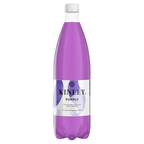 KINLEY PURPLE VEGYES GYÜMÖLCS ÍZŰ SZÉNSAVAS ÜDÍTŐITAL CUKORRAL ÉS ÉDESÍTŐSZEREKKEL 1 L
