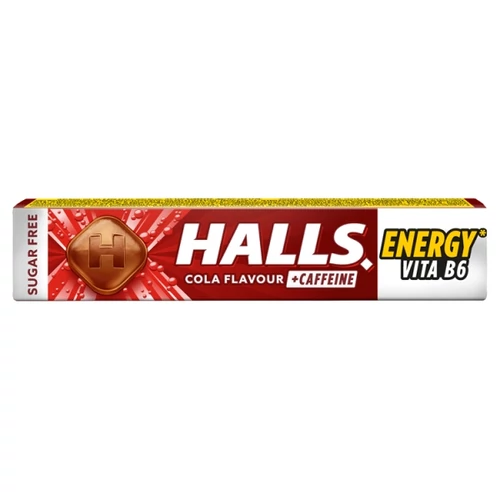 HALLS ENERGY VITAB6 COLAÍZŰ TÖLTETLEN KEMÉNYCUKORKA 32 G