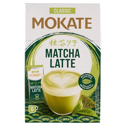 MOKATE CLASSIC MATCHA LATTE TEJ ÉS ZÖLDTEA ALAPÚ INSTANT ITALPOR 6 X 14 G (84 G)