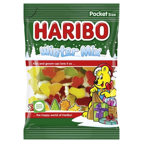 HARIBO WINTER MIX GYÜMÖLCSÍZŰ GUMICUKORKA 90 G
