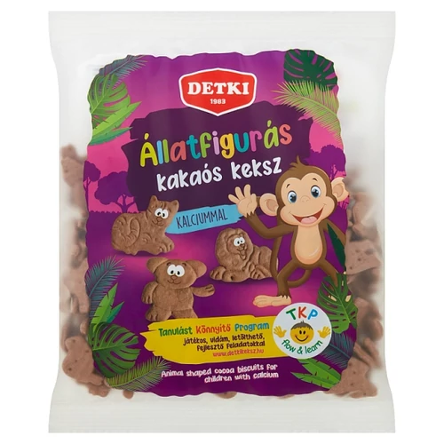 DETKI ÁLLATFIGURÁS KAKAÓS KEKSZ KALCIUMMAL 160 G