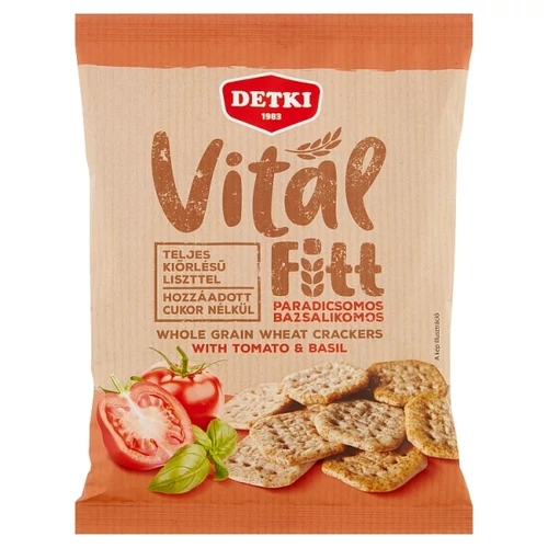 DETKI VITAL FITT PARADICSOMOS-BAZSALIKOMOS TELJES KIŐRLÉSŰ KRÉKER, CUKOR HOZZÁADÁSA NÉLKÜL 100 G