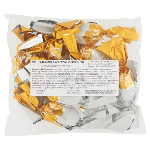 ÉTCSOKOLÁDÉVAL MÁRTOTT TEJKARAMELLÁS SZALONCUKOR 5000 G