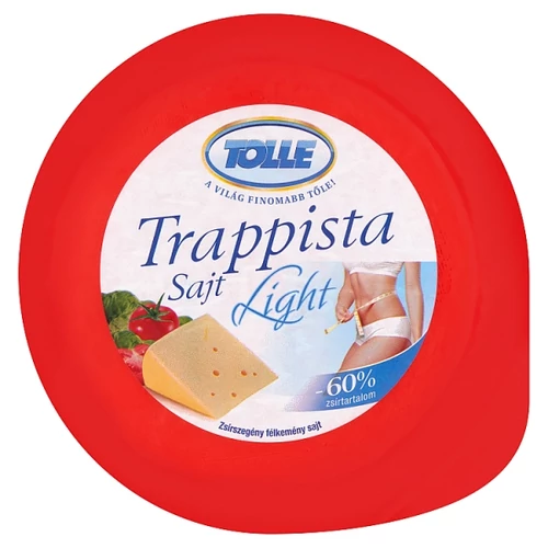 TOLLE LIGHT ZSÍRSZEGÉNY FÉLKEMÉNY TRAPPISTA SAJT