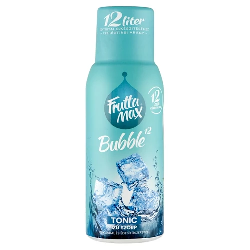 FRUTTAMAX BUBBLE¹² TONIC ÍZŰ SZÖRP CUKORRAL ÉS ÉDESÍTŐSZEREKKEL 500 ML