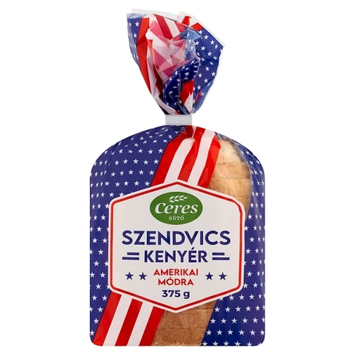 CERES SZENDVICSKENYÉR AMERIKAI MÓDRA 375 G 