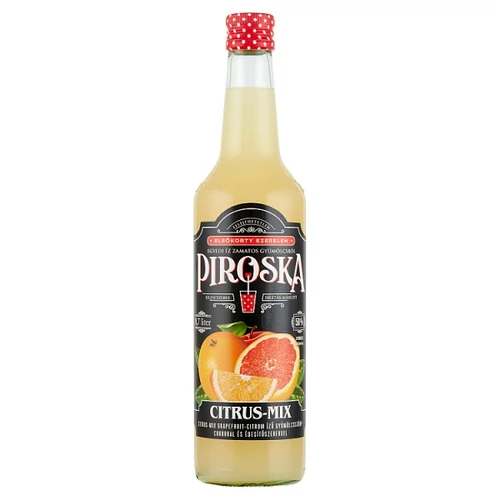PIROSKA CITRUS-MIX GRAPEFRUIT-CITROM ÍZŰ GYÜMÖLCSSZÖRP CUKORRAL ÉS ÉDESÍTŐSZEREKKEL 0,7 L