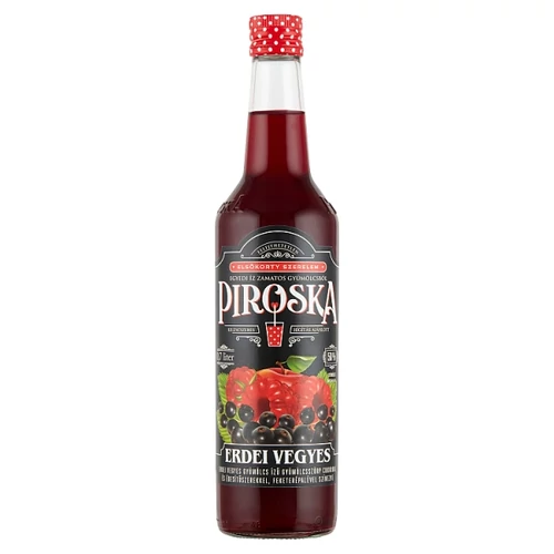 PIROSKA ERDEI VEGYES GYÜMÖLCS ÍZŰ GYÜMÖLCSSZÖRP CUKORRAL ÉS ÉDESÍTŐSZEREKKEL 0,7 L