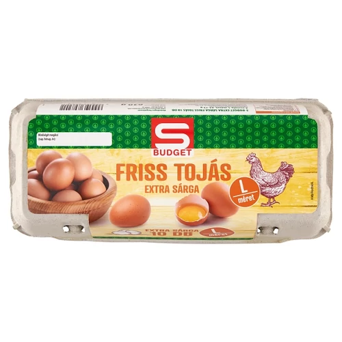 S-BUDGET EXTRA SÁRGA FRISS TOJÁS L 10 DB