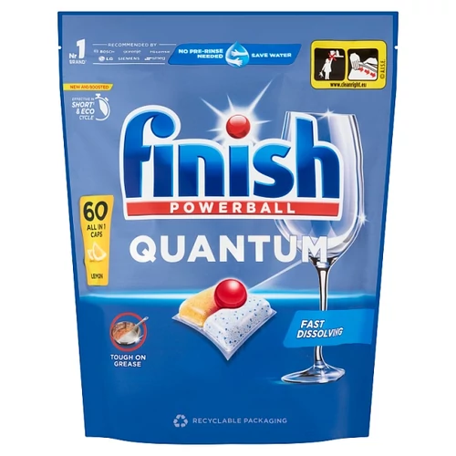 FINISH POWERBALL QUANTUM ALL IN 1 CITROM MOSOGATÓGÉP KAPSZULA 60 DB 624 G 
