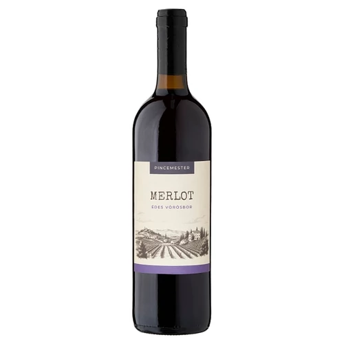 PINCEMESTER DUNÁNTÚLI MERLOT ÉDES VÖRÖSBOR 10,5% 750 ML