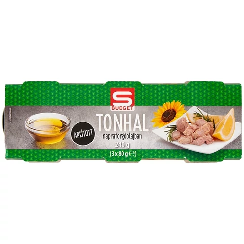 S-BUDGET APRÍTOTT TONHAL NAPRAFORGÓOLAJBAN 3 X 80 G (240 G)