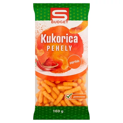 S-BUDGET PAPRIKÁS KUKORICA PEHELY 100 G