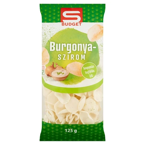 S-BUDGET HAGYMÁS TEJFÖLÖS ÍZŰ BURGONYASZIROM 125 G