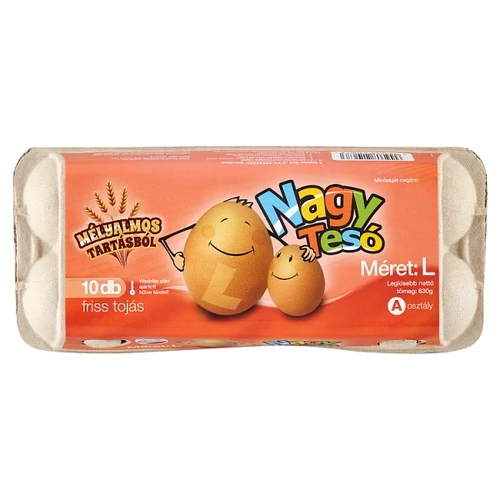 NAGY TESÓ FRISS TOJÁS L MÉRET 10 DB