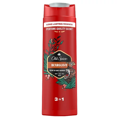 OLD SPICE BEARGLOVE FÉRFI SAMPON ÉS TUSFÜRDŐ, HOSSZAN TARTÓ FRISSESSÉG, 400 ML