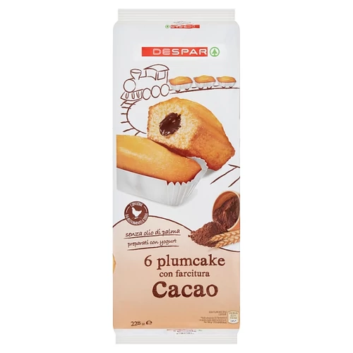 DESPAR KAKAÓS TÖLTELÉKKEL TÖLTÖTT SÜTEMÉNY 6 X 38 G (228 G)