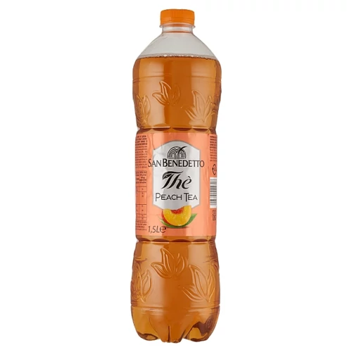 SAN BENEDETTO BARACKOS ICE TEA ÍZŰ ALKOHOLMENTES ÜDÍTŐITAL CUKORRAL ÉS ÉDESÍTŐSZEREKKEL 1,5 L