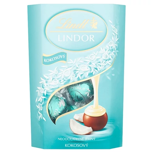 LINDT LINDOR TEJCSOKOLÁDÉ GOLYÓK LÁGYAN OLVADÓ KÓKUSZOS TÖLTELÉKKEL 200 G