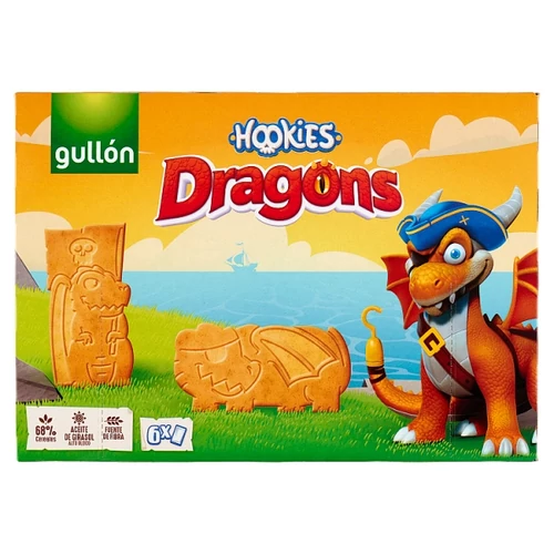 GULLÓN HOOKIES DRAGONS KEKSZ 6 X 41,2 G (247,2 G) 
