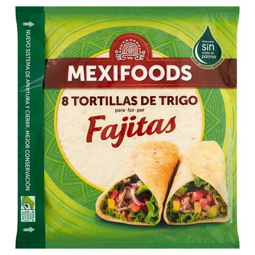 MEXIFOODS FAJITAS BÚZATORTILLA 8 DB 320 G