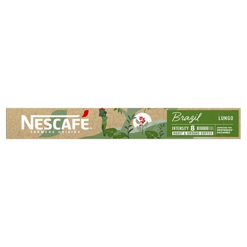 NESCAFÉ FARMERS ORIGINS BRAZIL ŐRÖLT PÖRKÖLT KÁVÉ KAPSZULA 10 DB 44 G 