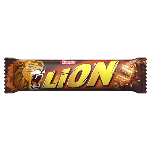 NESTLÉ LION TEJCSOKOLÁDÉVAL MÁRTOTT TÖLTÖTT OSTYASZELET KARAMELLEL ÉS BÚZAPEHELLYEL 42 G