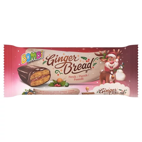 BOMBI KAKAÓS BEVONÓMASSZÁBA MÁRTOTT, VEGYES GYÜMÖLCSÖS LEKVÁRRAL TÖLTÖTT PUSZEDLI NARANCSHÉJJAL 50 G