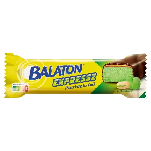 BALATON EXPRESSZ ÉTCSOKOLÁDÉVAL MÁRTOTT PISZTÁCIA ÍZŰ SZELET KARAMELLEL 35 G