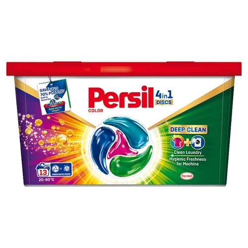PERSIL DISCS COLOR MOSÓSZER KONCENTRÁTUM GÉPI MOSÁSHOZ SZÍNES RUHADARABOKHOZ 13 MOSÁS 214,5 G